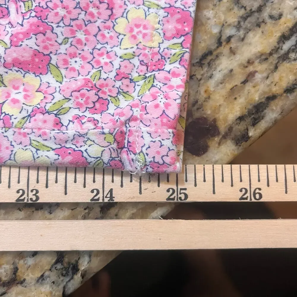 Lauren Ralph Lauren Womens 2 Petite Multicolor Floral Straight Leg Preppy Spring